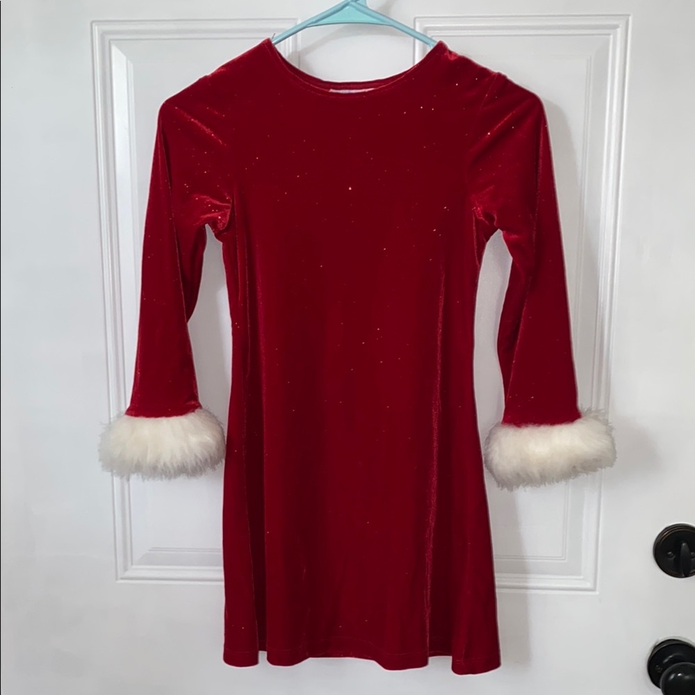 Elegant Red Velvet Kids Formal Dress